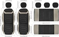 Vista 14 de CAROMOP Breathable Car Seat Cover 2 Front Seats, 3D Air Mesh Cloth Seat Covers for Cars, Universal Fit Automotive Car Interior Covers for SUV Vans