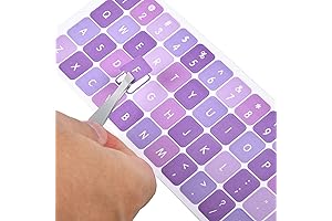 2PCS Universal Purple Background English Keyboard Stickers for Laptop Computer
