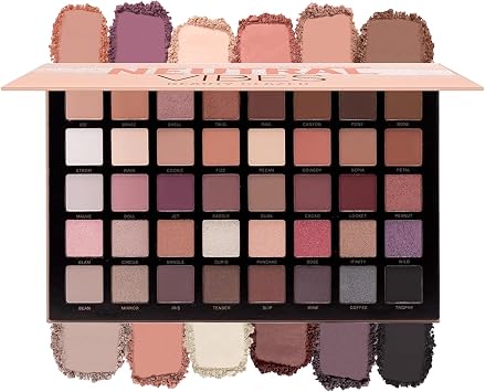 40 Colors Shimmer Smokey Eye Shadow Palette Matte Glitter Ultra Pigment Makeup Eyeshadow Powder Blendable Contour Eye Shadow Daily Neutral Natural Eye Makeup Beginner Cosmetics