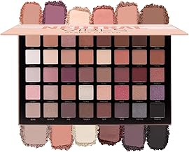 40 Colours Shimmer Smoky Eyeshadow Palette Matte Glitter Ultra Pigmented Makeup Eye Shades Powder Blendable Contouring Eye Shadow Everyday Neutral Natural Eye Makeup for Beginners Cosmetics