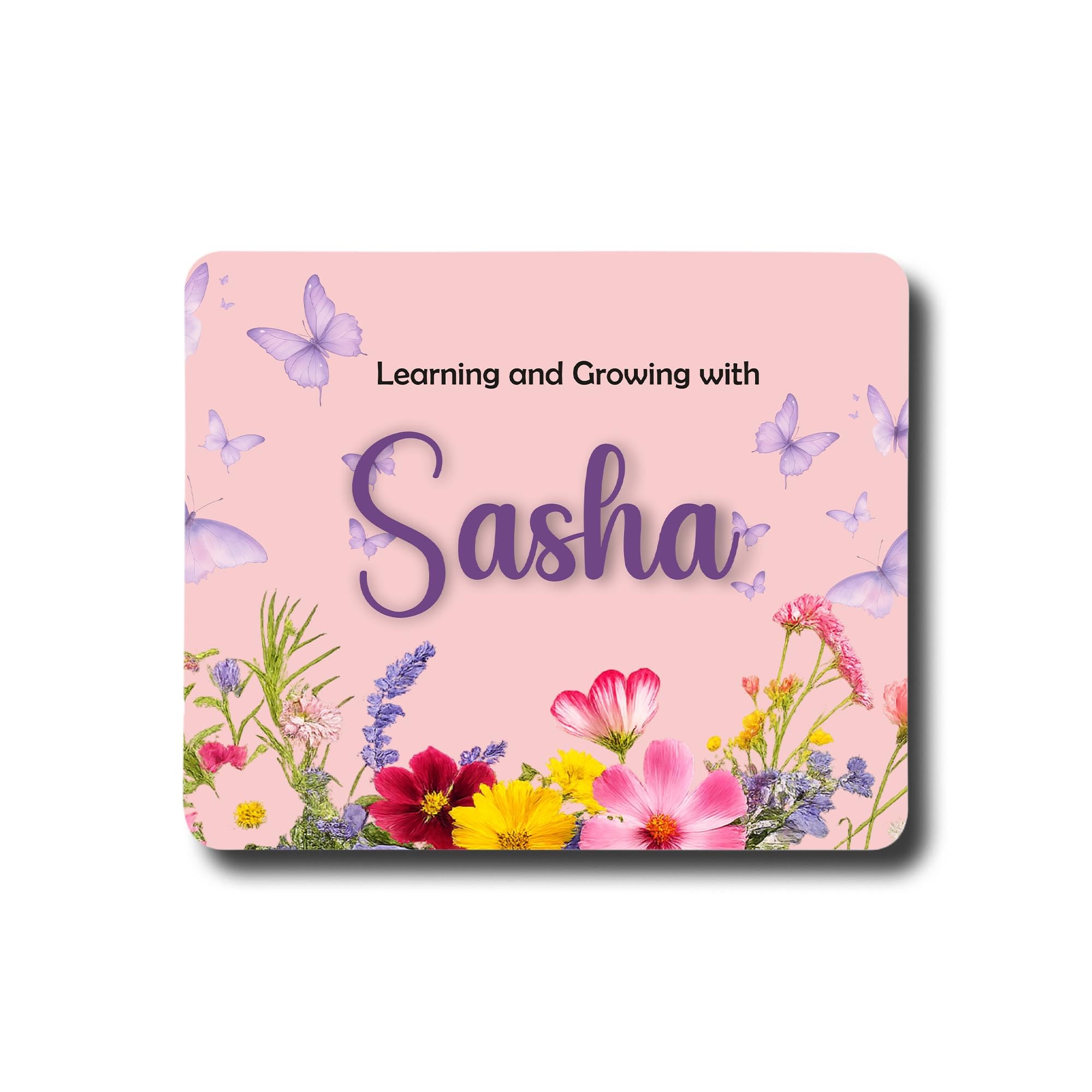 Originals Personalized Mouse Pad for Kids | Custom Name Mouse Pad with Cute Cat Design | Customized Desk Mat for Study Table, School Desk, Home & Office | Gift for Boys & Girls (Butterfly)-image-34