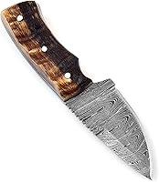 Vista 3 de Poshland BC-69 Cuchillo Skiner de Acero de Damasco Hecho a Mano de 5.50 Pulgadas Full Tang