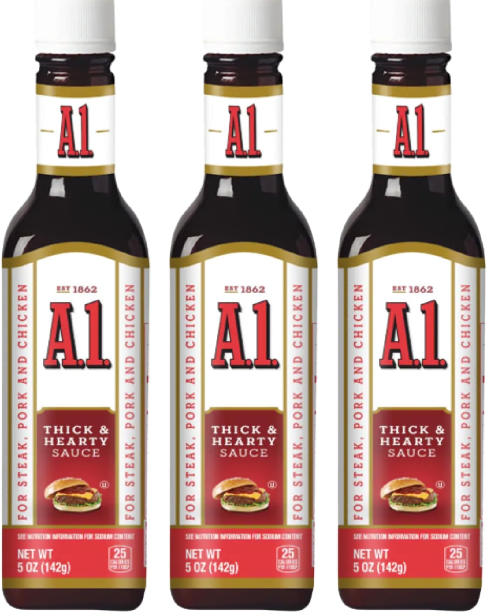 3 Pack A1 Thick & Hearty Steak Sauce 5 oz