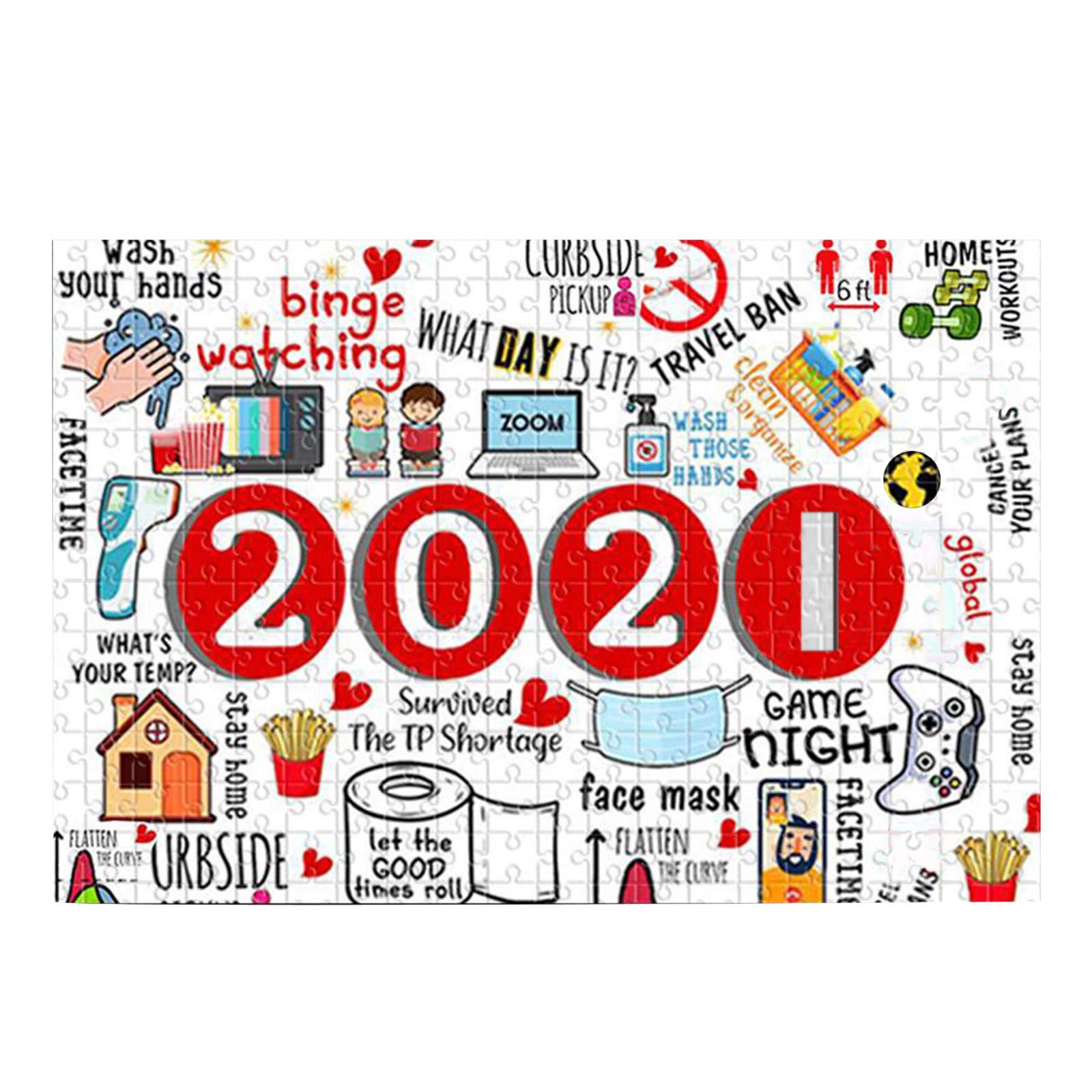 2021 Jigsaw Puzzles 1000 Piece Jigsaw Adult Children Toys for Adults and Kids to Memorialize 2020, Memorial Jigsaw Commemoration of Events in 2020 Game Artwork Gift for Teens Home Decoration