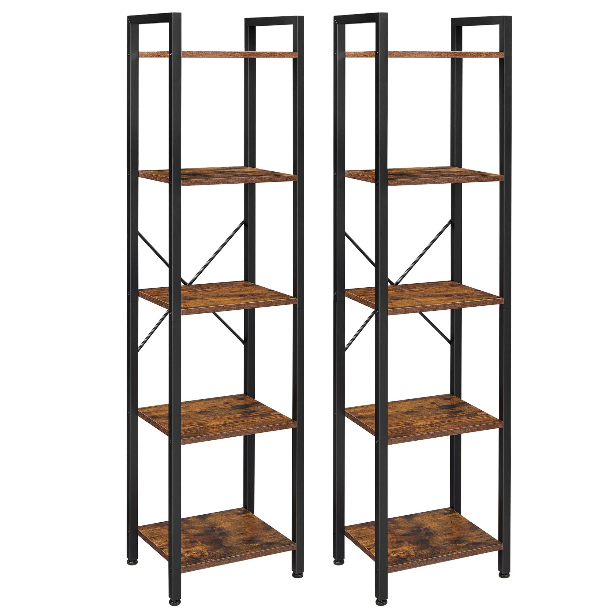 VASAGLE Boekenkast, ladderrek, staand rek met 4 niveaus, frame van
