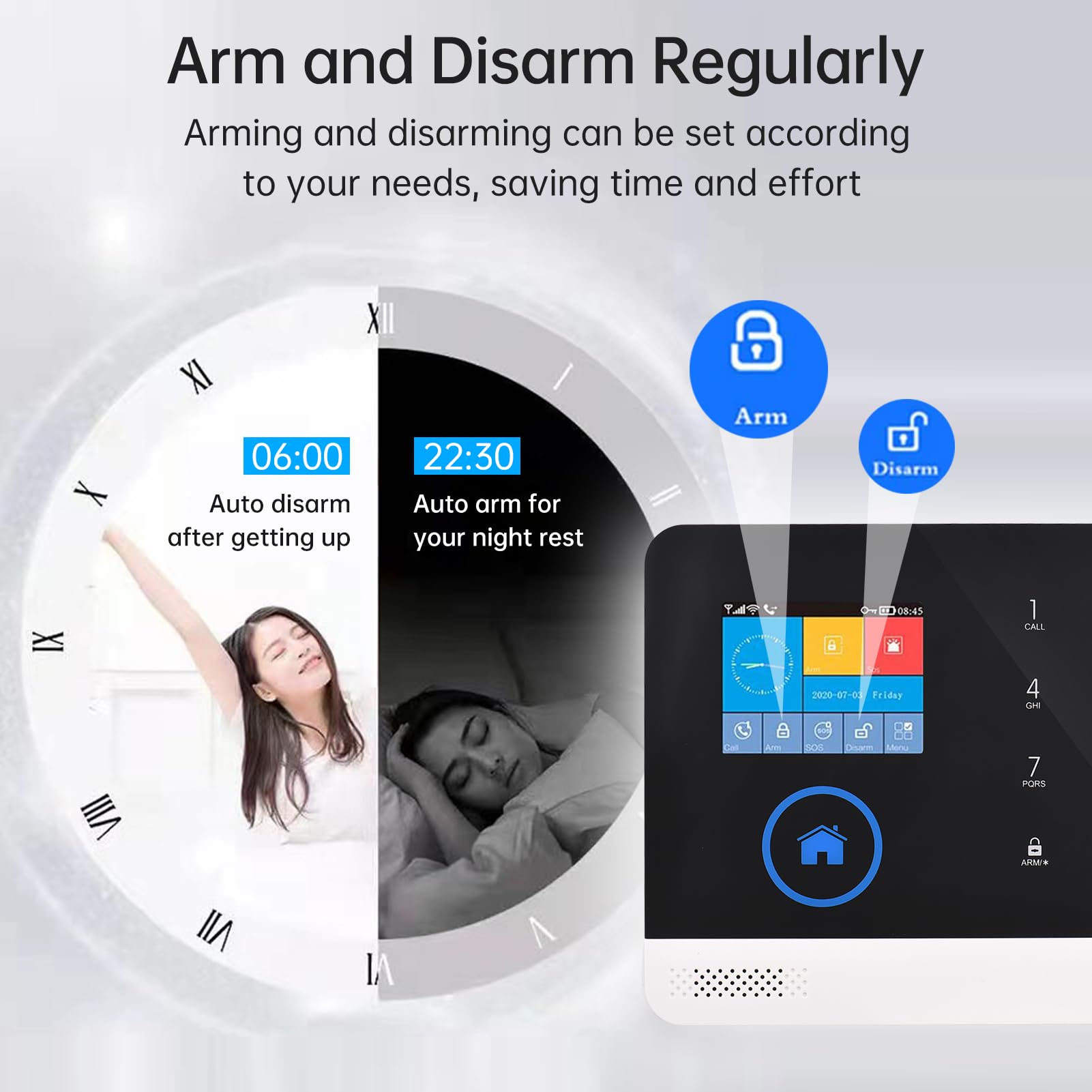 WiFi GSM Wireless Home Alarm System APP Alert Works with DIY Kit Remote Controls Door Window Sensors PIR Motion Detectors Siren Cards for Office Shop Apartment — view 2