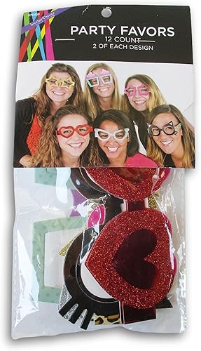 Miniatura 2 de Show-Offs Gafas de papel para accesorios de fotos, recompensa, premio, recuerdo de fiesta, 12 pares