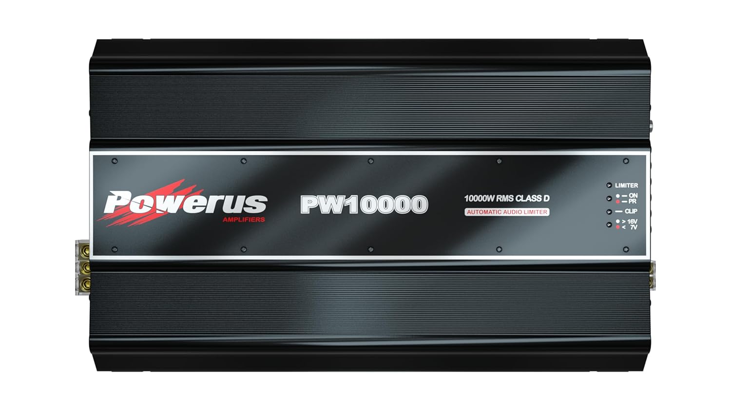 PW10000 1 Ohm Full Range 1 Channel Class D Car Amplifier, 10800W RMS @12.6V / 11900W @14.4V, Monoblock, Bass Boost, HPF/LPF Crossover, Automatic Audio Limiter