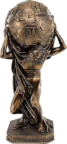 Miniatura 3 de Design Toscano Atlas, Titán griego sosteniendo la estatua del globo de astronomía