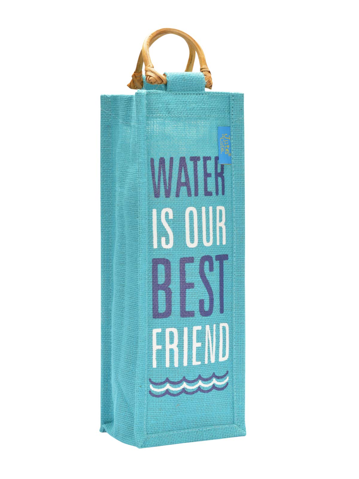 Jute Cottage Mens and Womens Eco-Friendly Printed Water Bottle Jute Bag - Turquoise Blue (Blue) (B08Y8KRN6J) Amazon Price History, Amazon Price Tracker