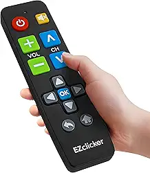 Controle remoto universal de TV com botão grande apenas para todas as Panasonic (preto) simplificado e fácil de usar (2 pilhas AAA não incluídas)