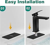 Vista 5 de Placa de cubierta de orificio para fregadero de 6 pulgadas, placa de cubierta de orificio para grifo de baño de 1 a 3 agujeros, placa rectangular