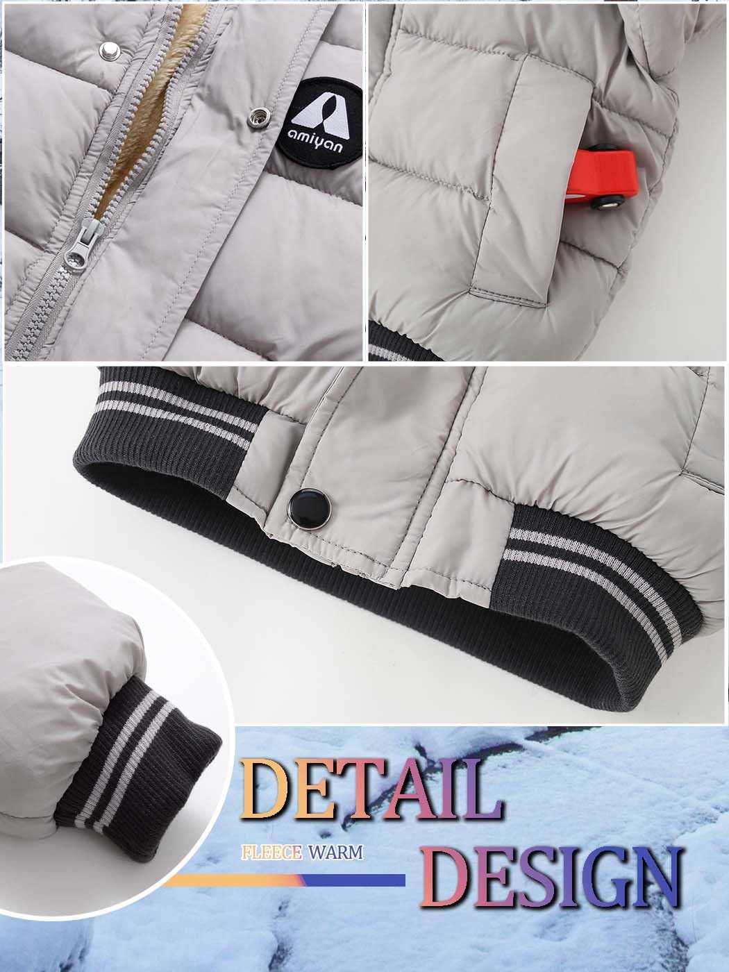 Toddler Winter Thick Hooded Down Jacket Warm Snow Fleece Jackets Baby Boys Girls Outdoor Coat Outwear - Image 6