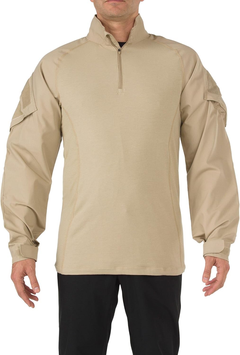 5.11 Tactical Men's Long Sleeve Shirt for Military Law Enforcement, 1/4 Zip, Rapid Assault, Style 72194ABR