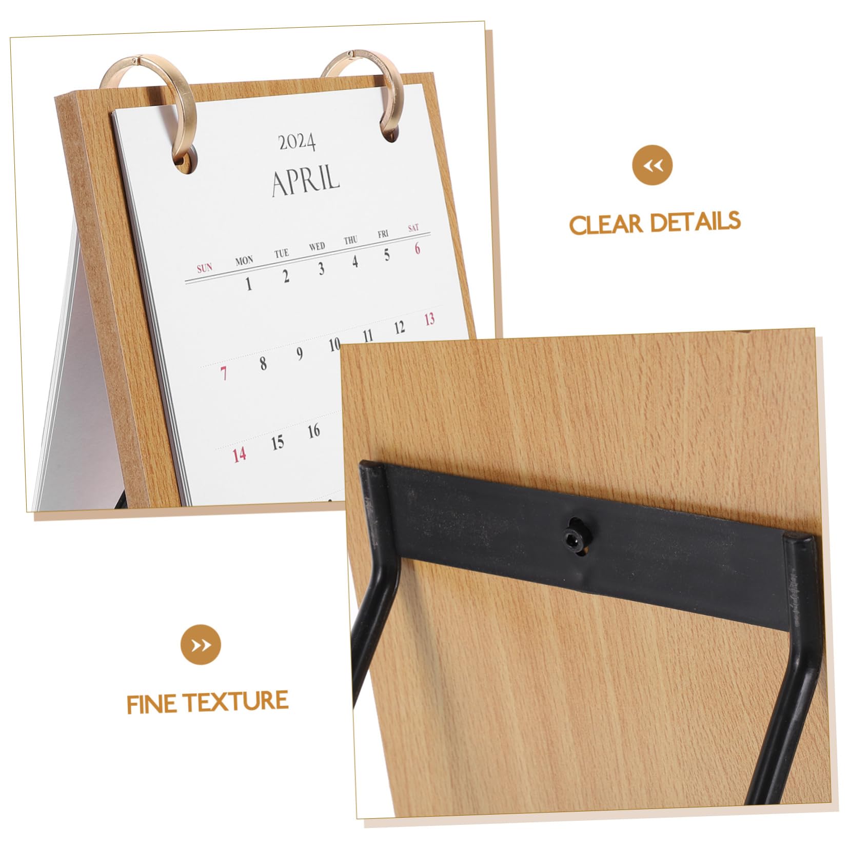 Amazon.com : OHPHCALL 2024 Decor Desk Calendar Ornament Desktop Calendar  Stand up Desk Calendars Home Table Calendar Home Desk Calendar Flipped  Calendar Standing Calendar Office Accessories Wooden : Office Products
