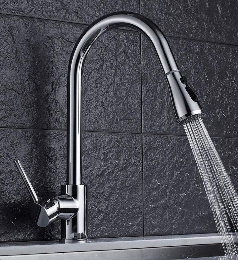 Taps with Pull Out Spray, Pull Out Down Kitchen Sink Faucet 360 Rotation Multicolor(A)
