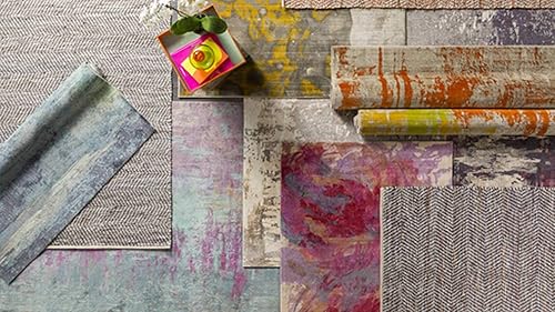 Miniatura 2 de Sheldon - Alfombra moderna azul marino y gris medio, 2 pies 6 pulgadas x 8 pies