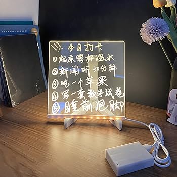 Amazon.co.jp: アクリル ホワイトボード、LED ノート ボード