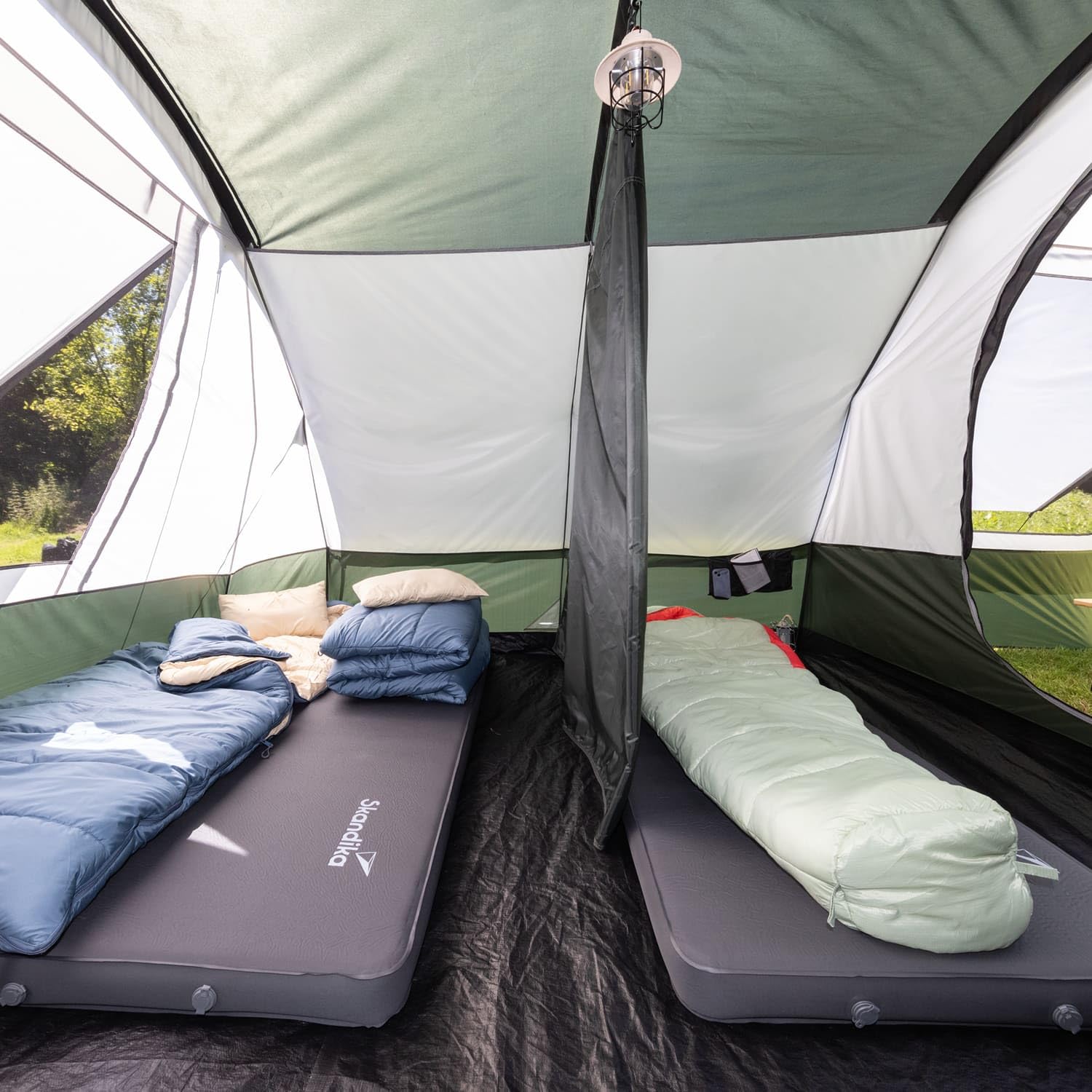 Skandika Tienda de campaña túnel Indal 5 | para 5 Personas, Techo panorámico, con toldo, con Suelo Cosido, Columna de Agua de 3000 mm, mosquitera | Tienda Familiar, de Camping, Exterior