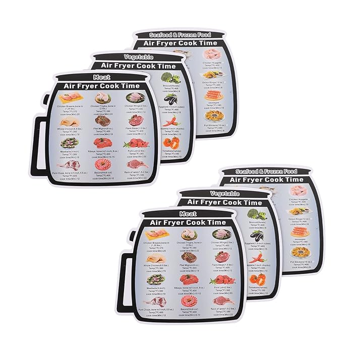 Buy FRCOLOR 6pcs Air Fryer Cheat Sheet Refrigerator