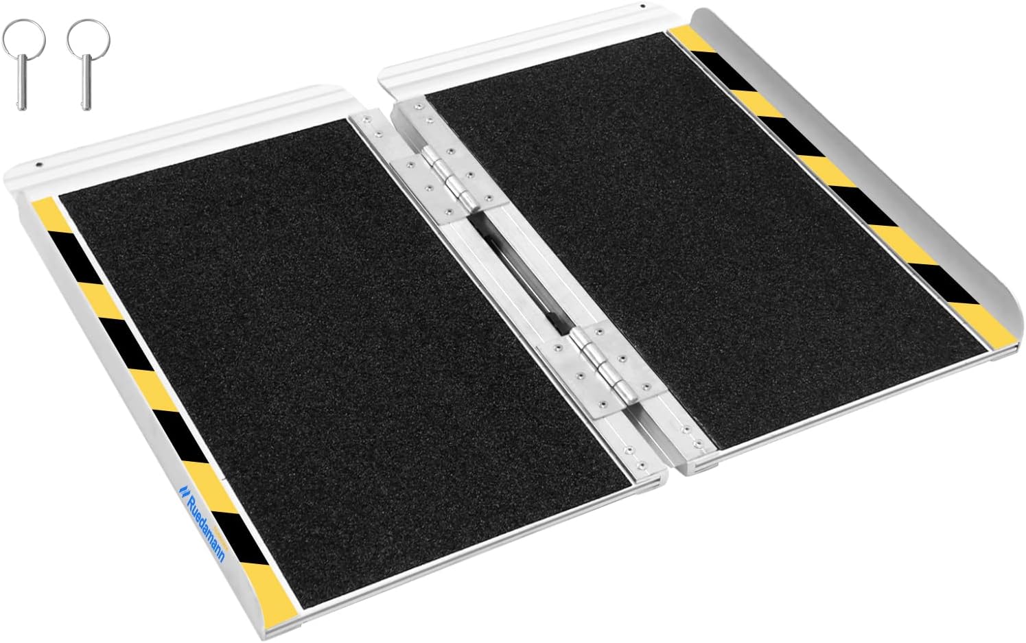 Ruedamann 2' x 28" Wheelchair Ramp with Non-Slip Surface,Portable Aluminum Wheelchair Ramp, Ramps for Wheelchairs,Home,Steps,Stairs,Handicaps,Doorways (MR607WL-2)