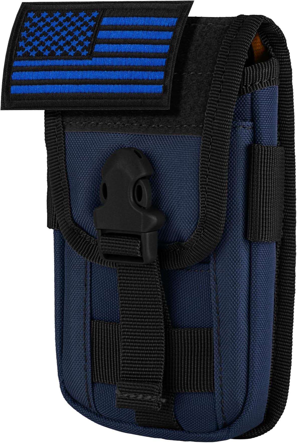 IronSeals Tactical Phone Holster - MOLLE Compatible Pouch For Phones 4.7-6.7 Inches With US Flag