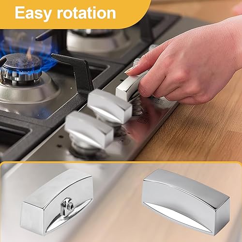Miniatura 7 de Pomo de válvula de rango para estufa de gas de cocina, perilla de control de panel de placa de horno, compatible con interfaz de aire en forma de D,