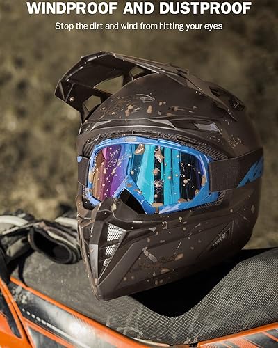 Miniatura 10 de kemimoto Gafas de motocross para cuatrimoto, UTV y anti rayos UV