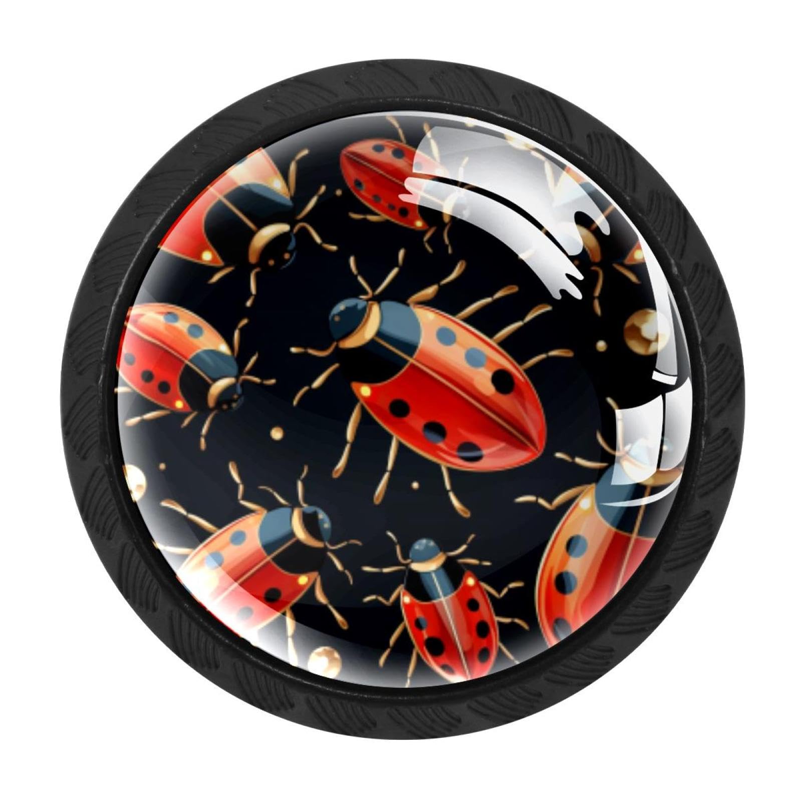 Chenzzzz Multicolored 04 4 Pack Ladybird Drawer Knob Cabinet Hardware