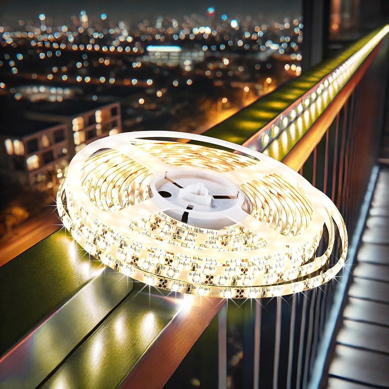 PEARL Lichtband: LED-Streifen LE-300MA, 3 m, warmweiß, Outdoor IP65 (LED Streifen Weiss, Lichtband außen, Lichtstreifen Außenbereich) Beleuchtung