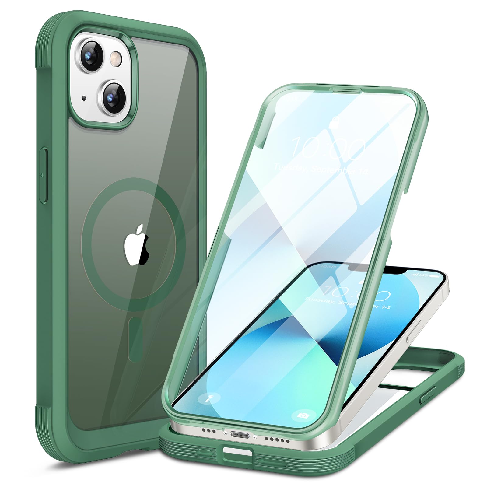 Miracase Magnetic Case for iPhone 17 Case, [Bubble Free] Built-in Glass Screen Protector+ [New Camera Control Button], Full Body Bumper Compatible with MagSafe, Drop Proof 17 Cover,6.3-inch (Black) — view 122