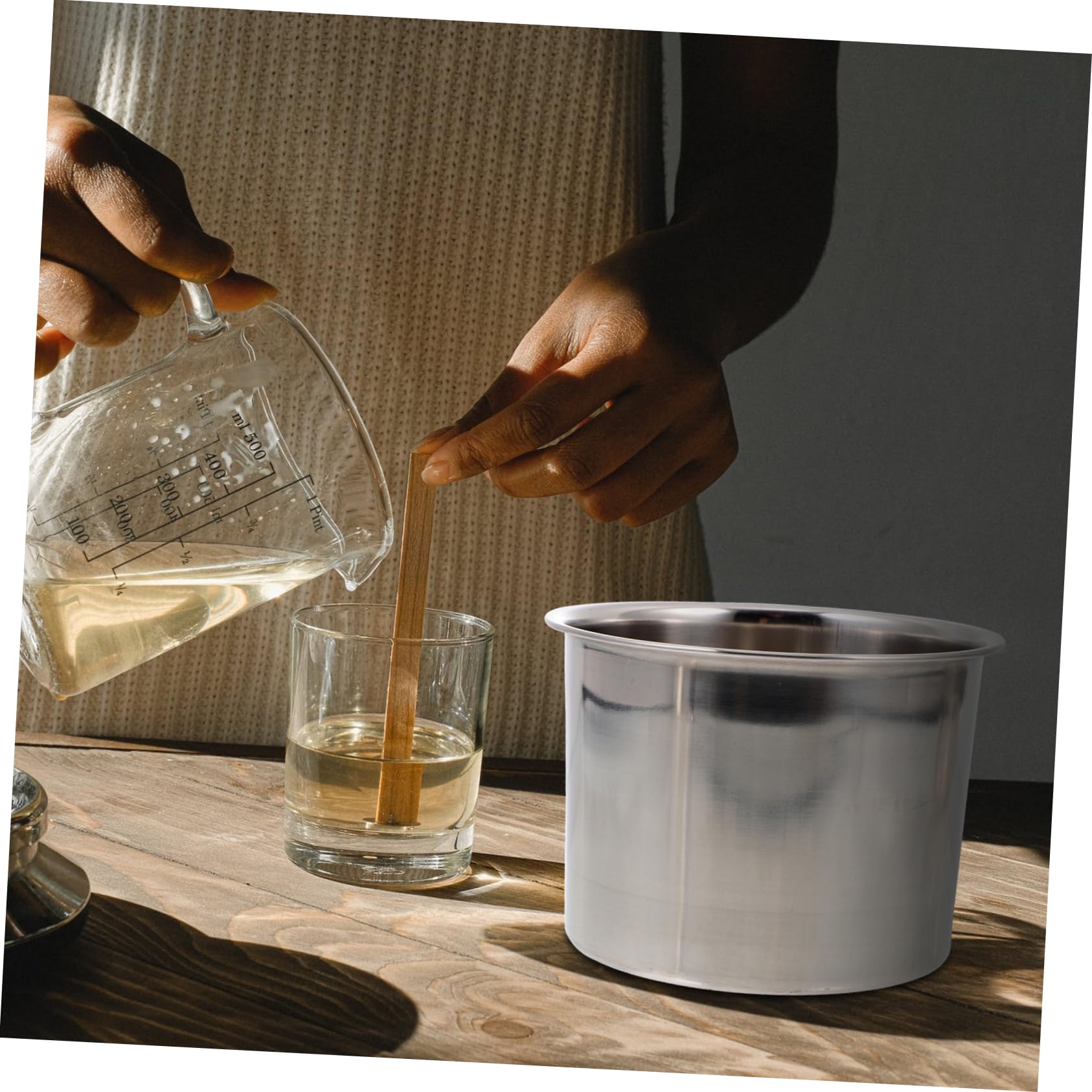 Veemoon Tazze per Sciogliere Cera Manico Kit per Fabbricazione Candele Tazza per Cera di Soia Forniture Fai da Te per Creare Candele Uniche