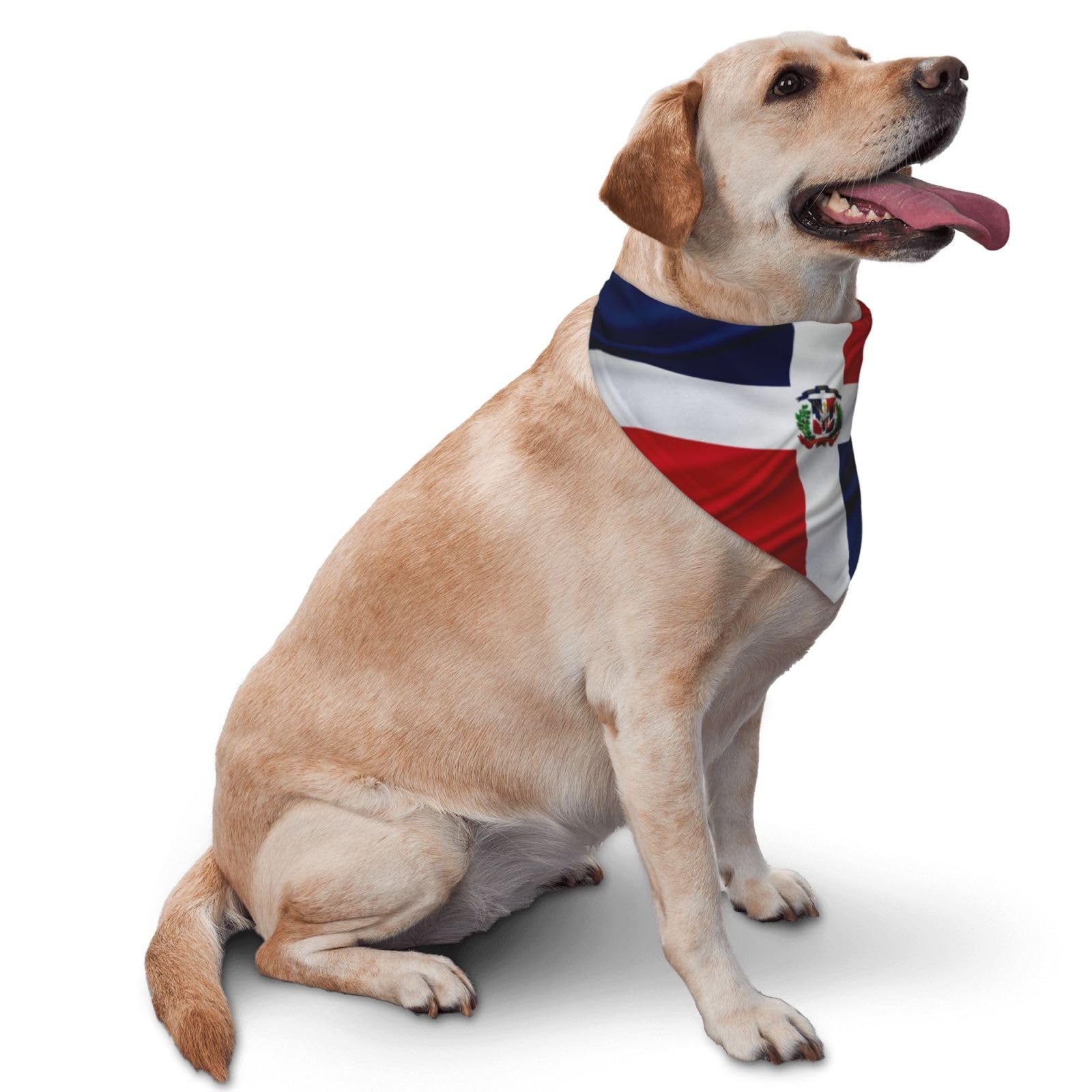Dominican Republic Flag Dog Scarf Pet Bandana Cat Pet Bibs