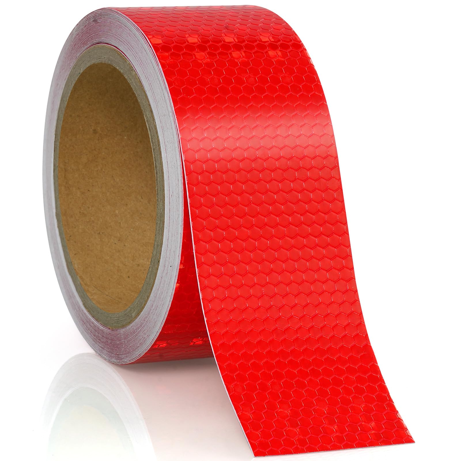 AOOWU Reflective Tape, 5 CM×10 M Waterproof High Visibility Self-Adhesive Warning Stickers, Industrial Marking Tape, Heavy Duty Hazard Caution Warning Safety Adhesive Tape for Vehicles Bikes Cars