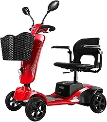 KRASS Scooter Elétrico de 4 Rodas para Adultos Power Mobility Scooter Heavy Duty Seniors Travel Scooter, Dobrável, Corrimão Aberta, 4 Rodas Walker Para Idosos, Collector88