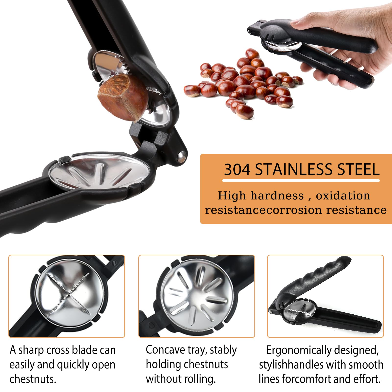 Taglia Castagne In Acciaio Inossidabile - Pinza Per Sbucciare Castagne E Noci