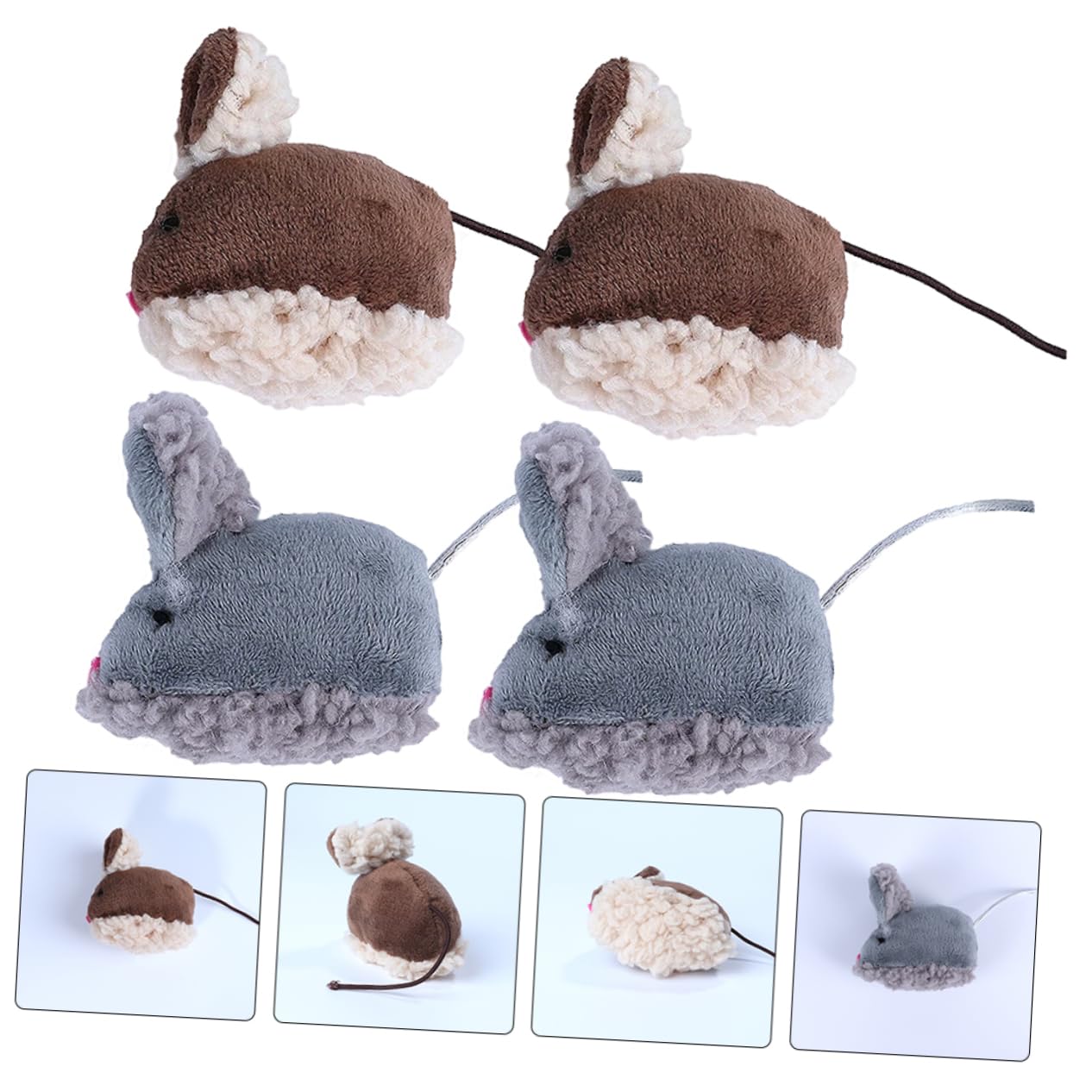 SUPVOX 20pièces Jouets Forme De Souris pour Chats Jouets Interactifs Mignons pour Chats Intérieur Stimule Le Comportement De Chasse Jeu