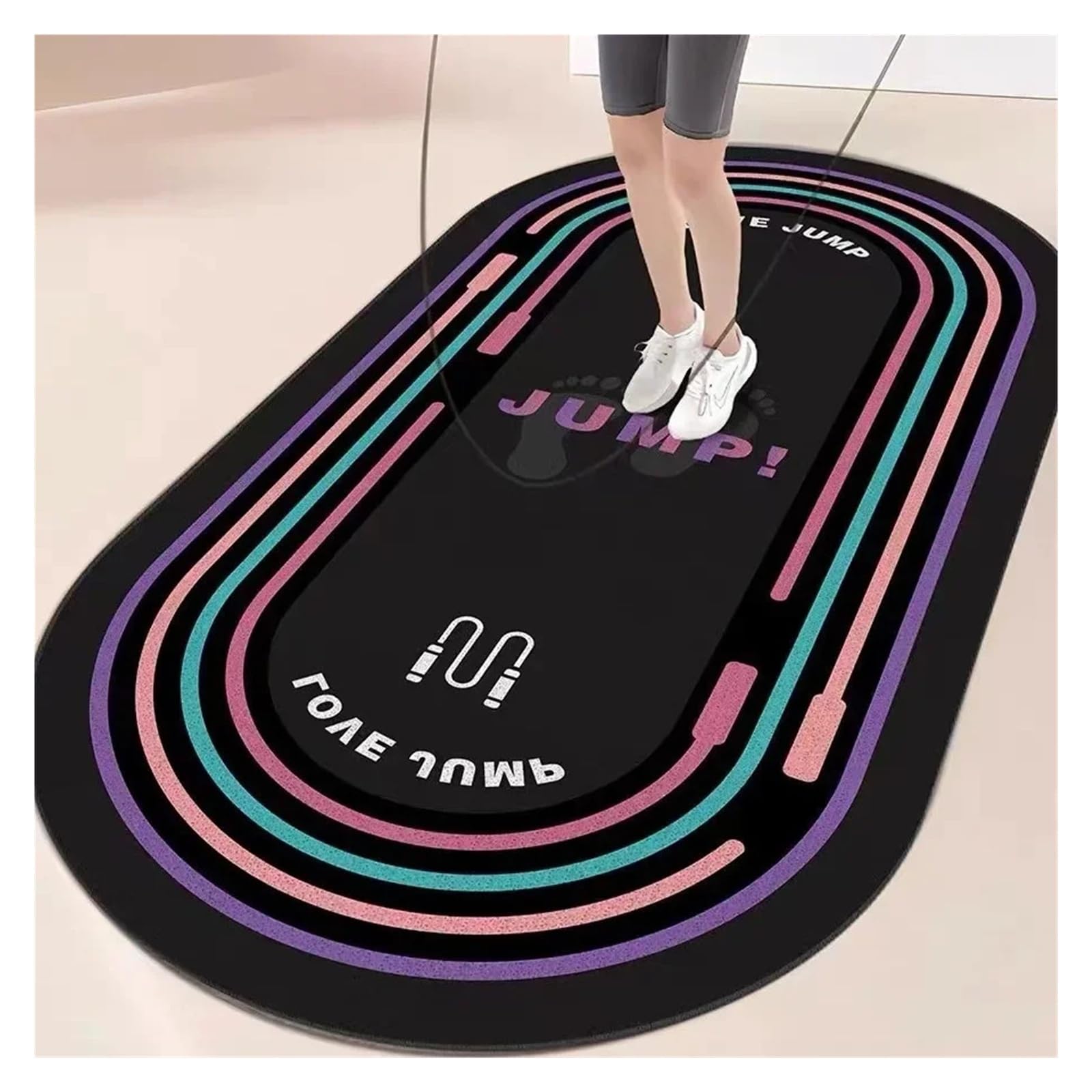 Bodenmatte für den Haushalt, Fitness, Springseil, Schalldämmung, Stoßdämpfer, Yogamatte, rutschfeste Matte