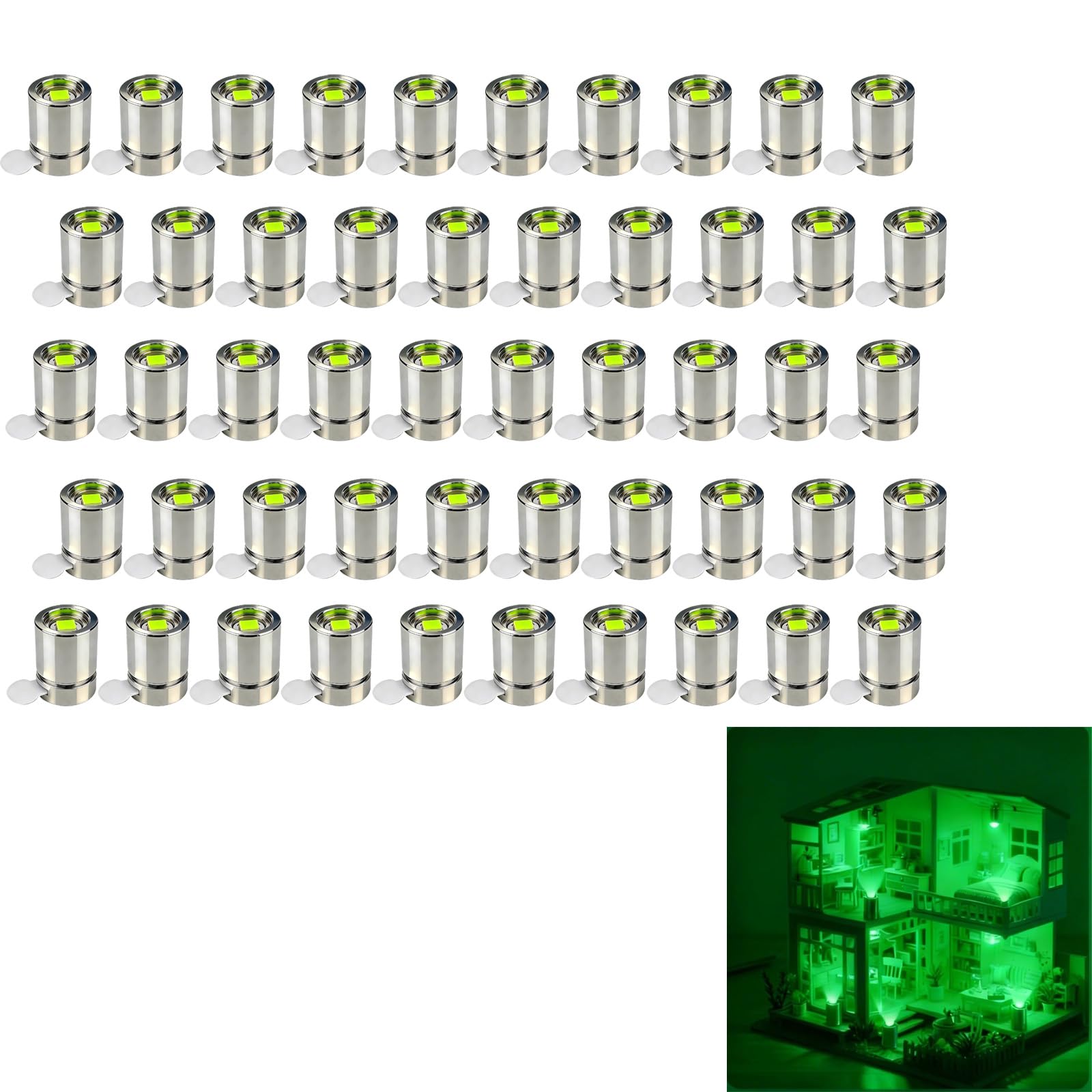 Pack de 50 Luces LED Pequeñas (Luz Blanca), Mini Lámparas a Pilas para Manualidades, Decoración de Fiestas y Accesorios para Casa de Muñecas, Iluminación Versátil para Proyectos Creativos — view 10