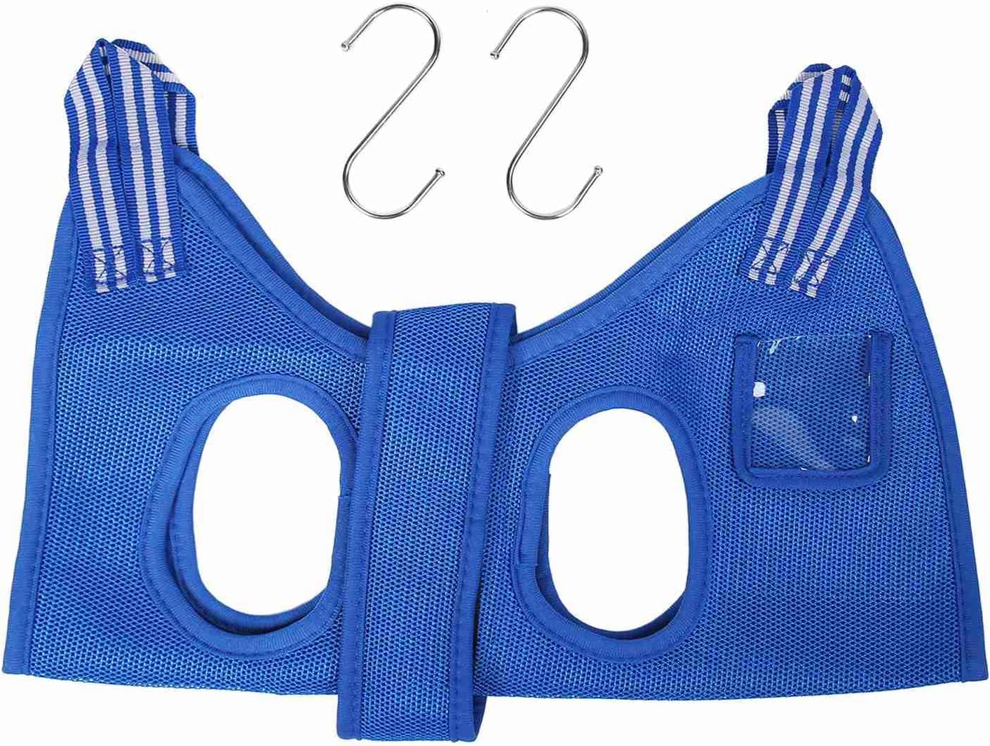 Rengue Pet Grooming Hammock Harness Sling Adjustable Dog Grooming Harness with Hook Loop Pocket for Pet Bathing Nail Trimming Cleaning (XS)