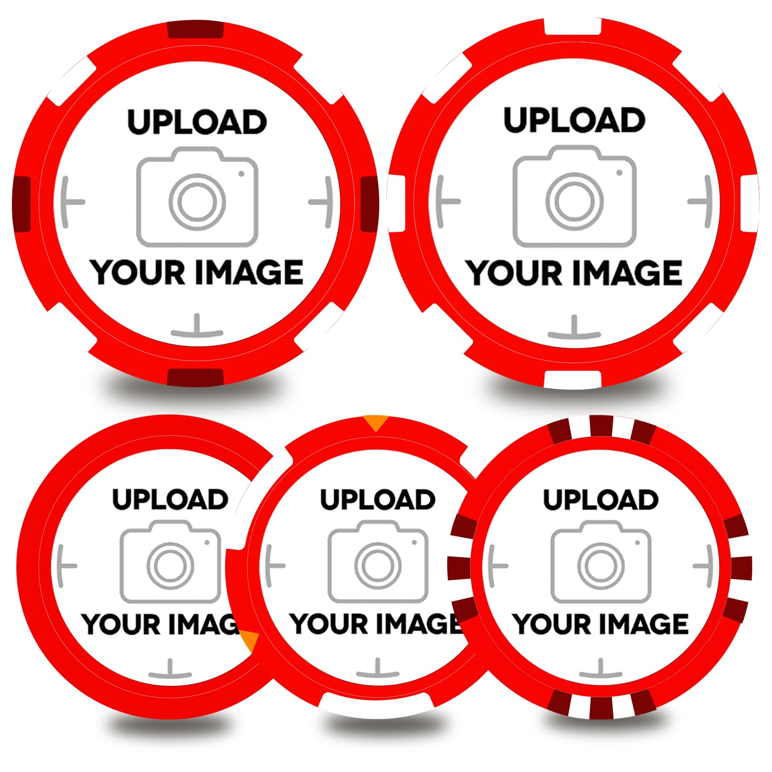 pensoda 100-1000 Custom Plastic Chips,5 Available in 9 Colors,Double Sided Full Color Print，Rush Production Available!Add Your Own Design,Personalized