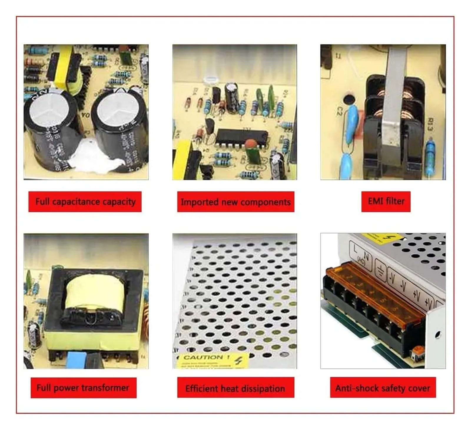 AC do DC 12V 24V 36V 48V 60V 70V Zasilacz impulsowy 12V 600W Źródło adaptera transformatora Napęd do taśmy LED CCTV Wszechstronny i wydajny(12V)
