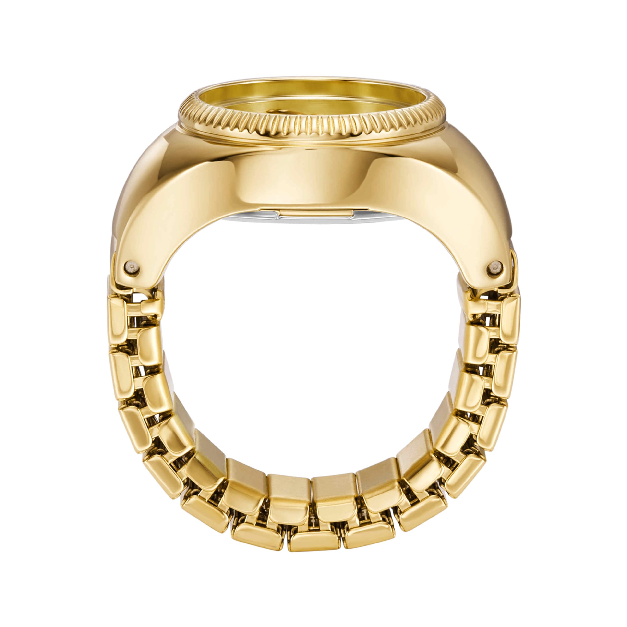 FOSSIL Montre Ring pour Femmes, Mouvement à Quartz à Deux Aiguilles avec Bracelet en Acier Inoxydable
