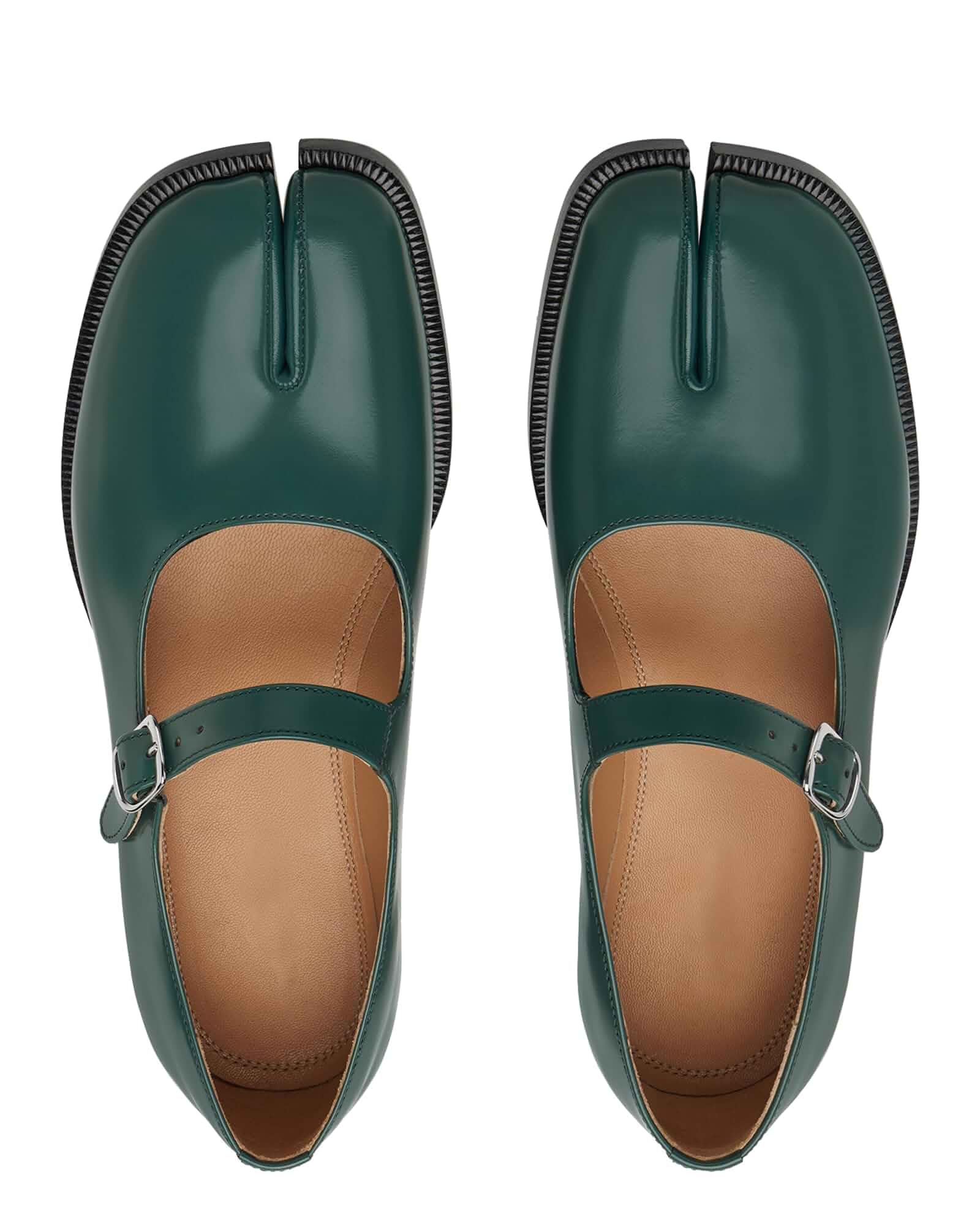 KOKOMOMO Split Toe Mary Jane Flats Tabis New Ballet Work Party Dress Shoes Women Tabi Mary Janes,Chunky Low Heels Tabby Shoe,Ankle Strap Buckled,Japanese Ninja Style,Hoof Shoes,Cute Ballerina Flats