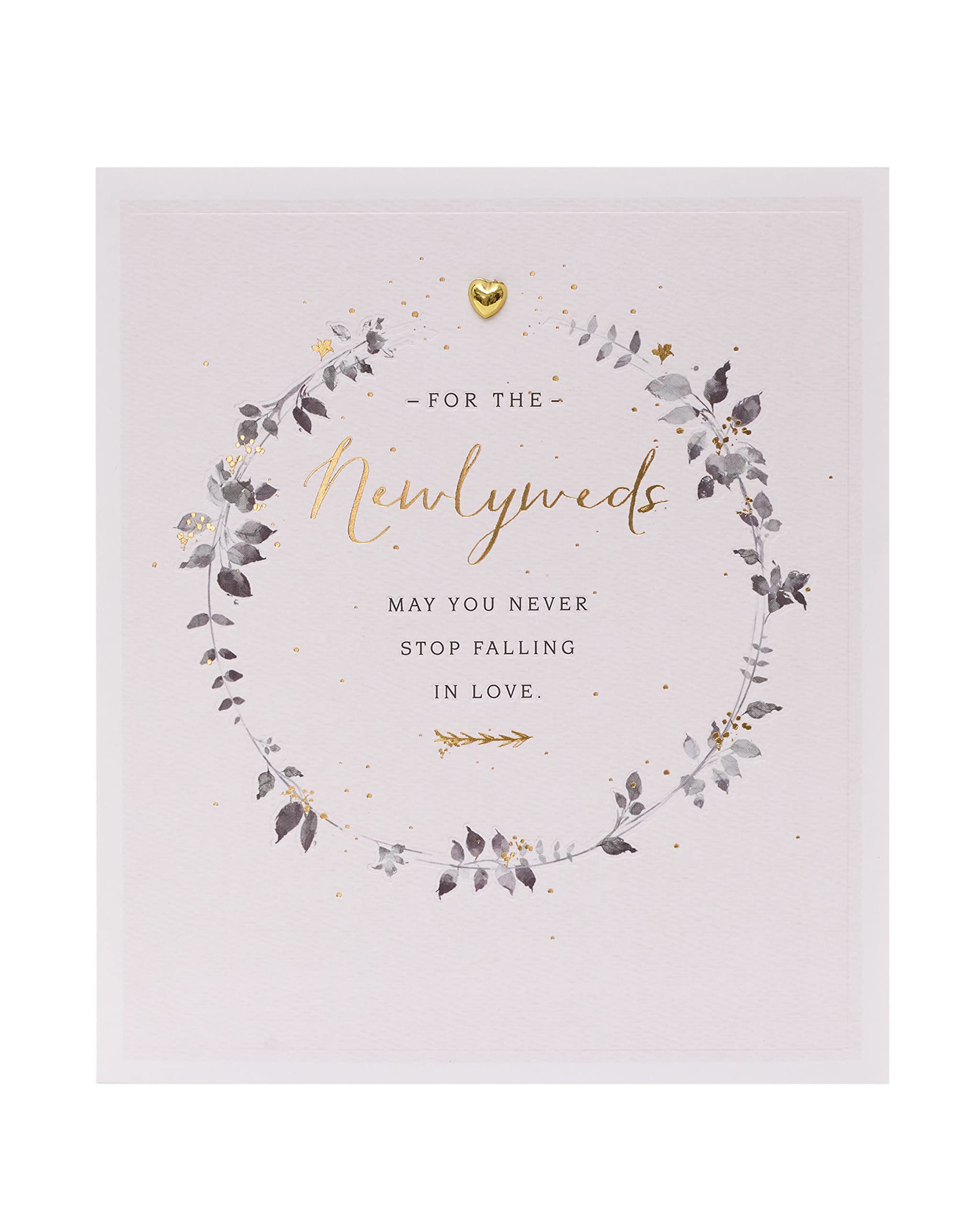 UK Greetings Wedding Card for Him/Her/Friend - Wreath Design