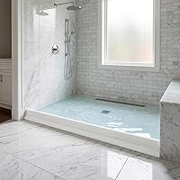 Vista 4 de Umbral de ducha plegable de 3 pulgadas de alto, presa de agua de 67 pulgadas, barrera de ducha, tapón de agua para mantener el agua en la ducha