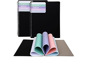 Colored Pages Spiral Notebooks - Premium College Ruled Writing Pads
