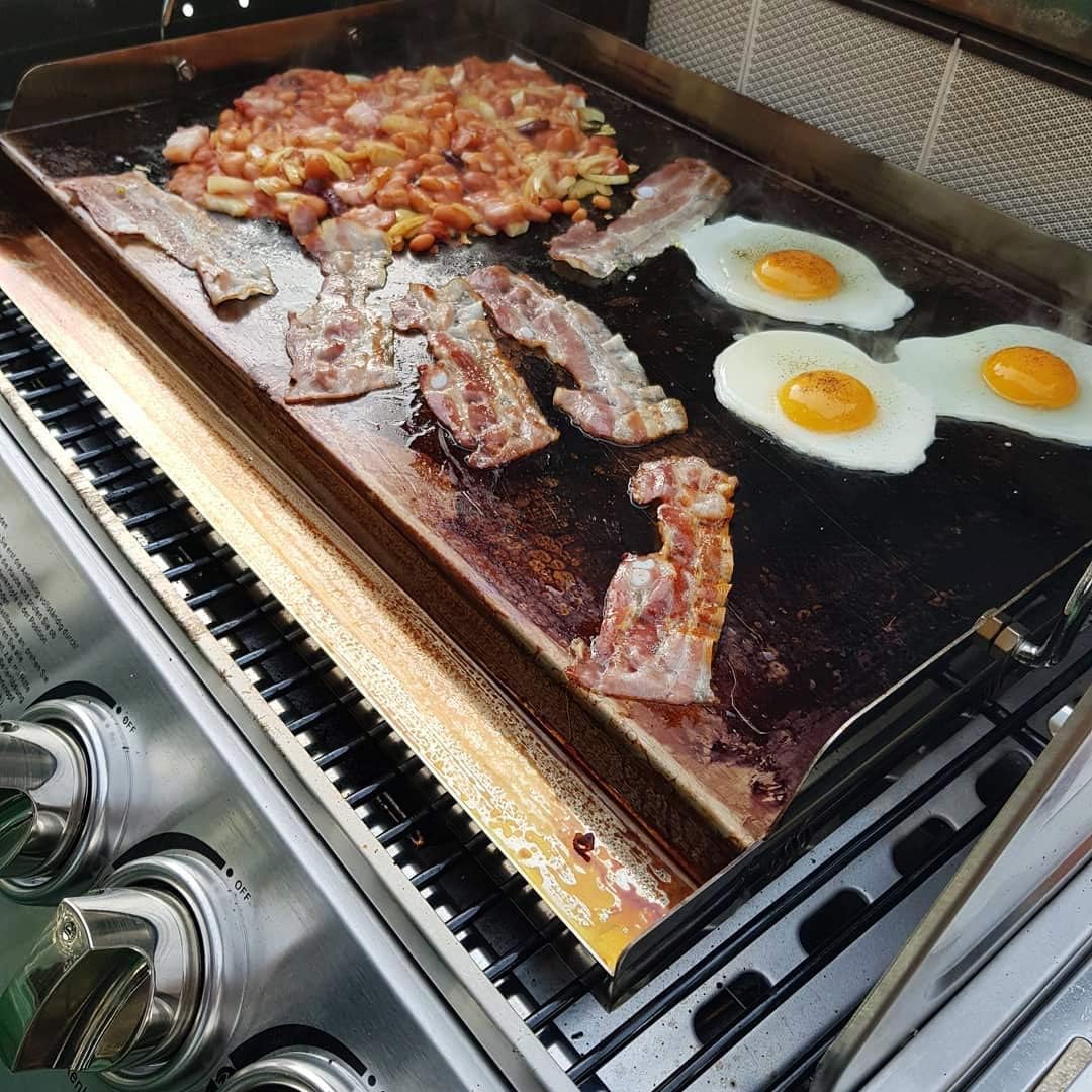 Onlyfire Universal Stainless Steel Griddle for BBQ Grills with Removable Handles Replaces : Patio, Lawn & Garden
