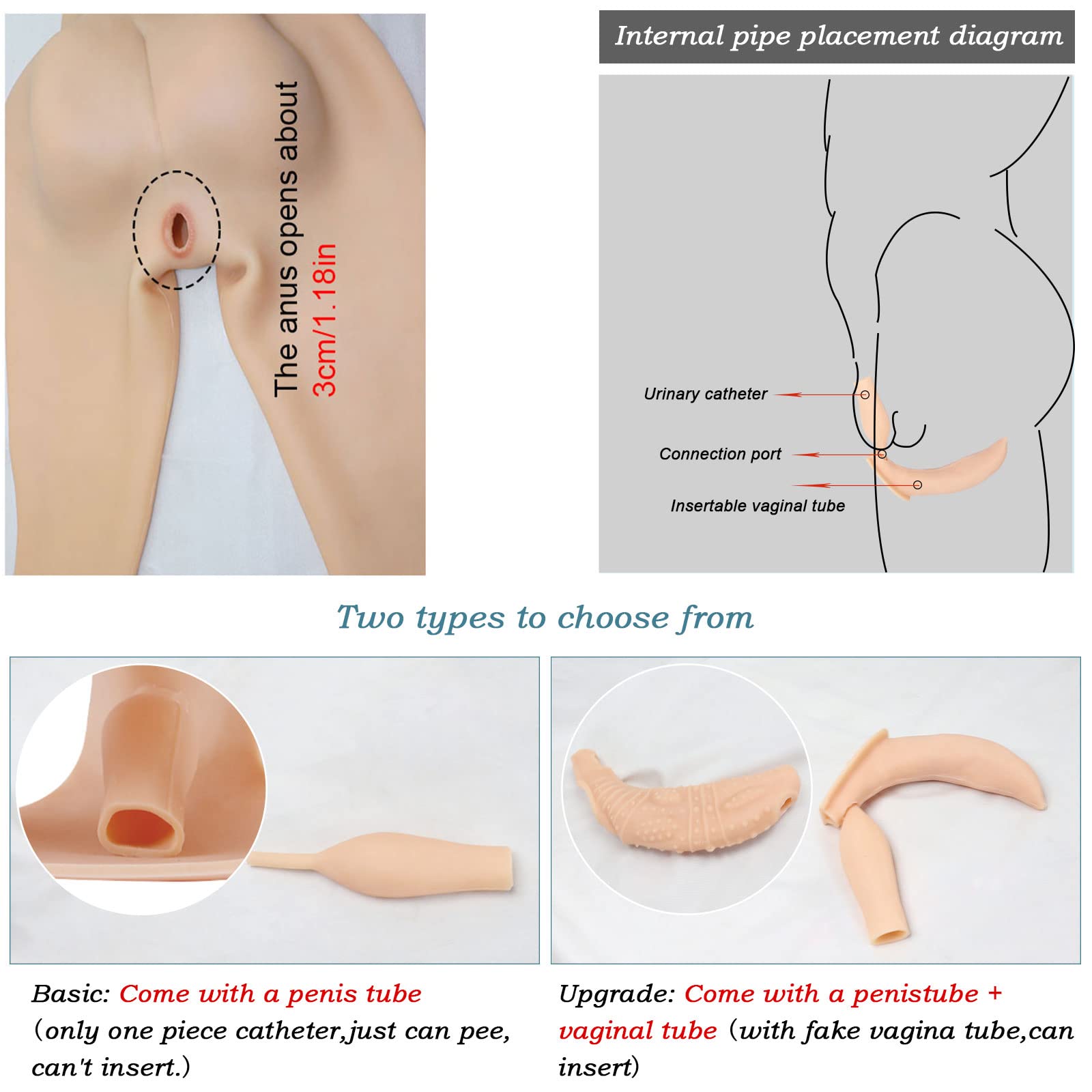 Silikon Höschen Realistische Vagina Crossdresser Pussy Hose Transgender Künstliche Sex Fake Unterwäsche Enhancer Hip