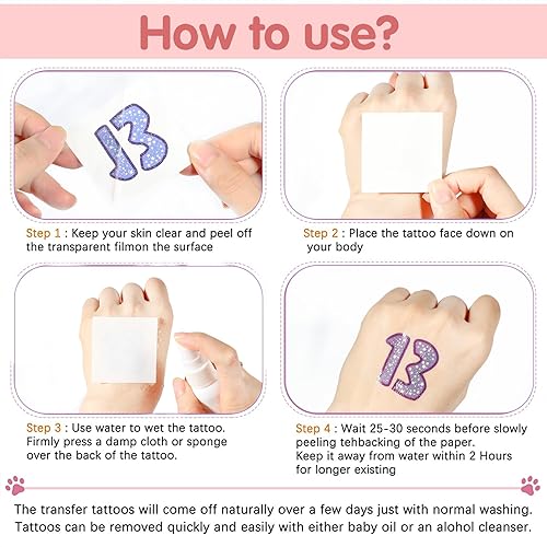 Miniatura 6 de Tuoshei 36 unids eras tour tatuajes temporales número 13 pegatinas de tatuaje accesorios de concierto ídolo accesorios de fiesta de cumpleaños